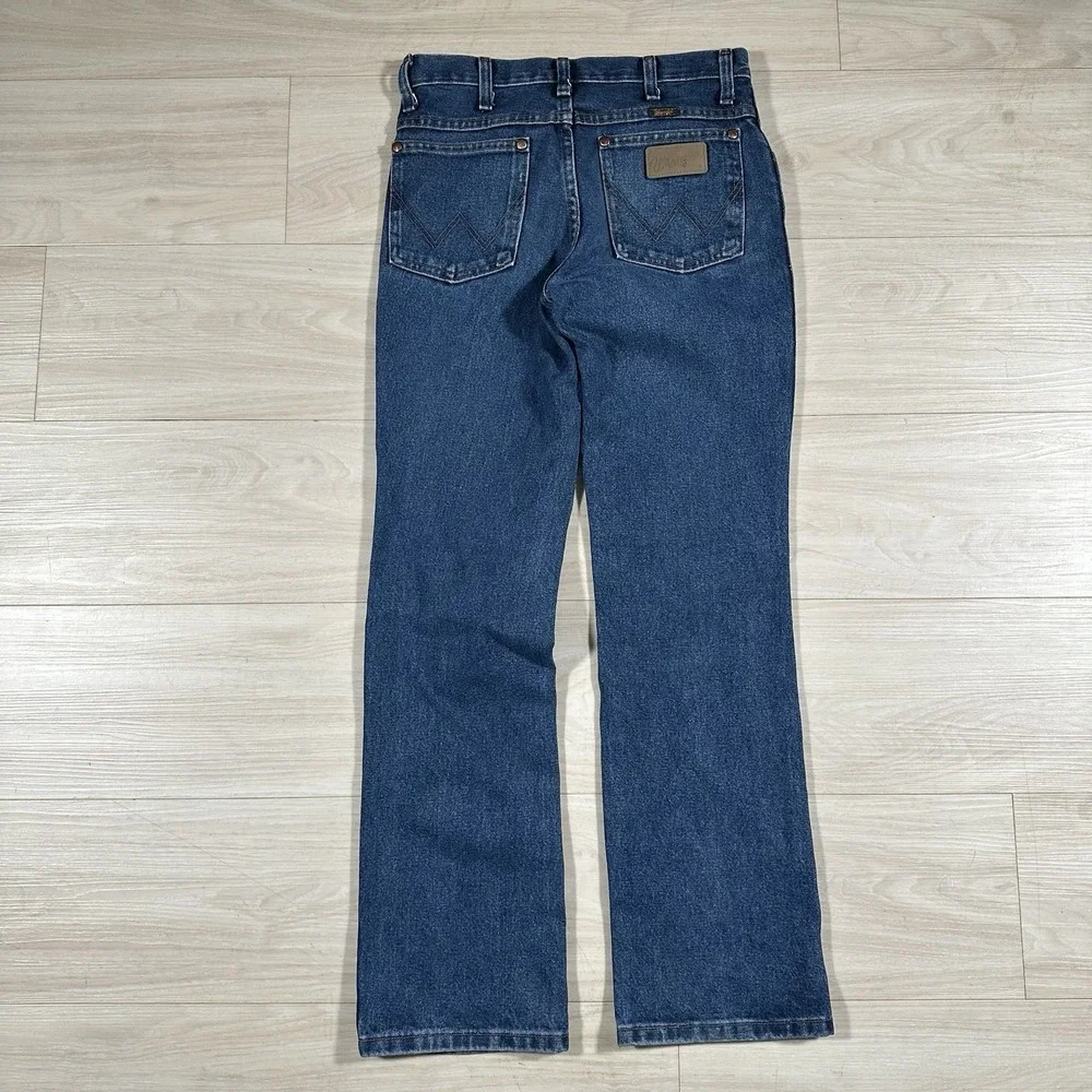 Wrangler Jeans Mens 28x30 Blue Boot Cut Western Cowboy Rodeo 936DSD Retro Y2K